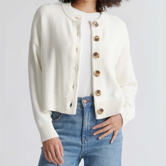 Quince Sweaters - Quince 100% Organic Cotton Cropped Cardigan